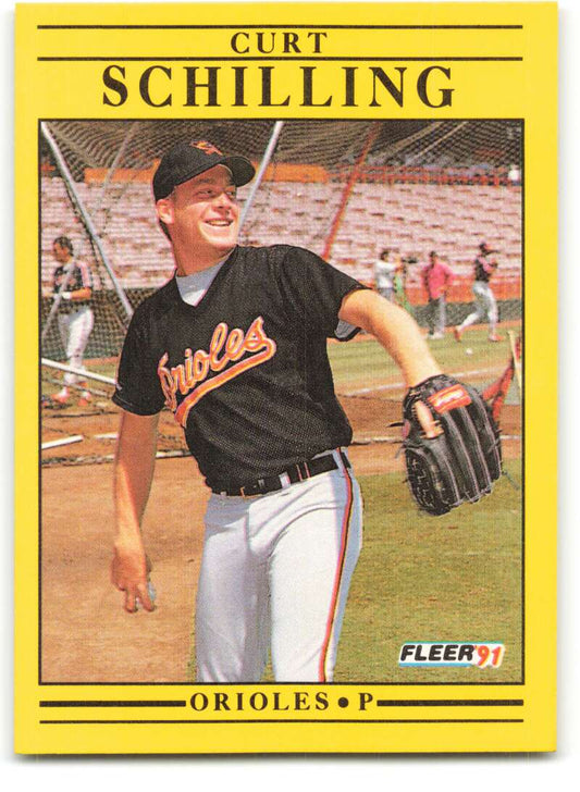 1991 Fleer Baseball #491 Curt Schilling  Baltimore Orioles  Image 1