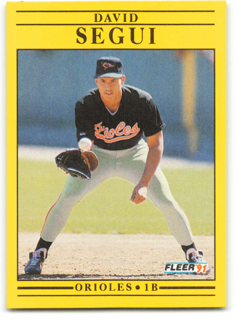 1991 Fleer Baseball #492 David Segui Baltimore Orioles Image 1
