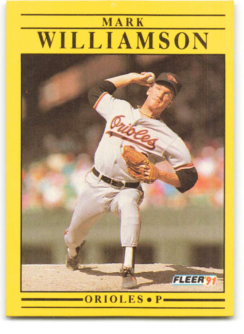 1991 Fleer Baseball #495 Mark Williamson Baltimore Orioles Image 1