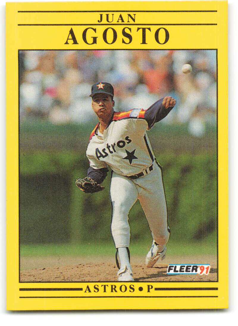 1991 Fleer Baseball #497 Juan Agosto Houston Astros Image 1