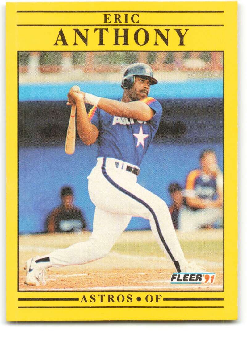 1991 Fleer Baseball #498 Eric Anthony Houston Astros Image 1