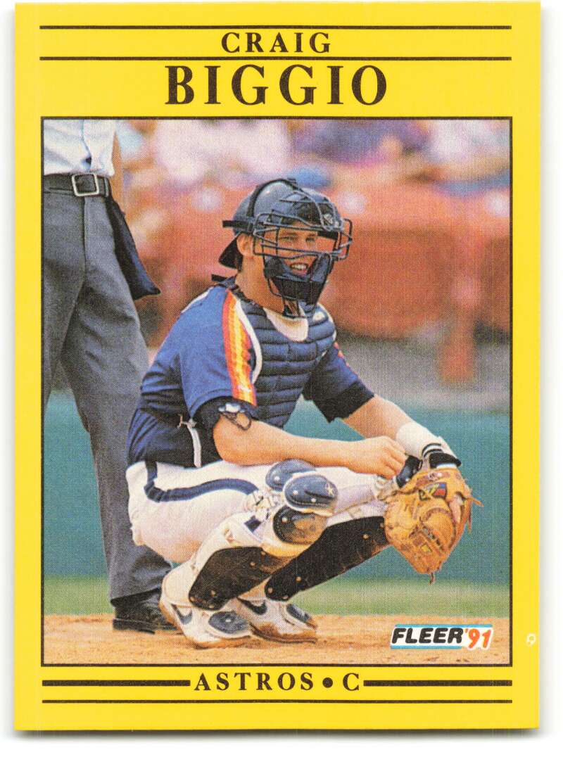 1991 Fleer Baseball #499 Craig Biggio Houston Astros Image 1