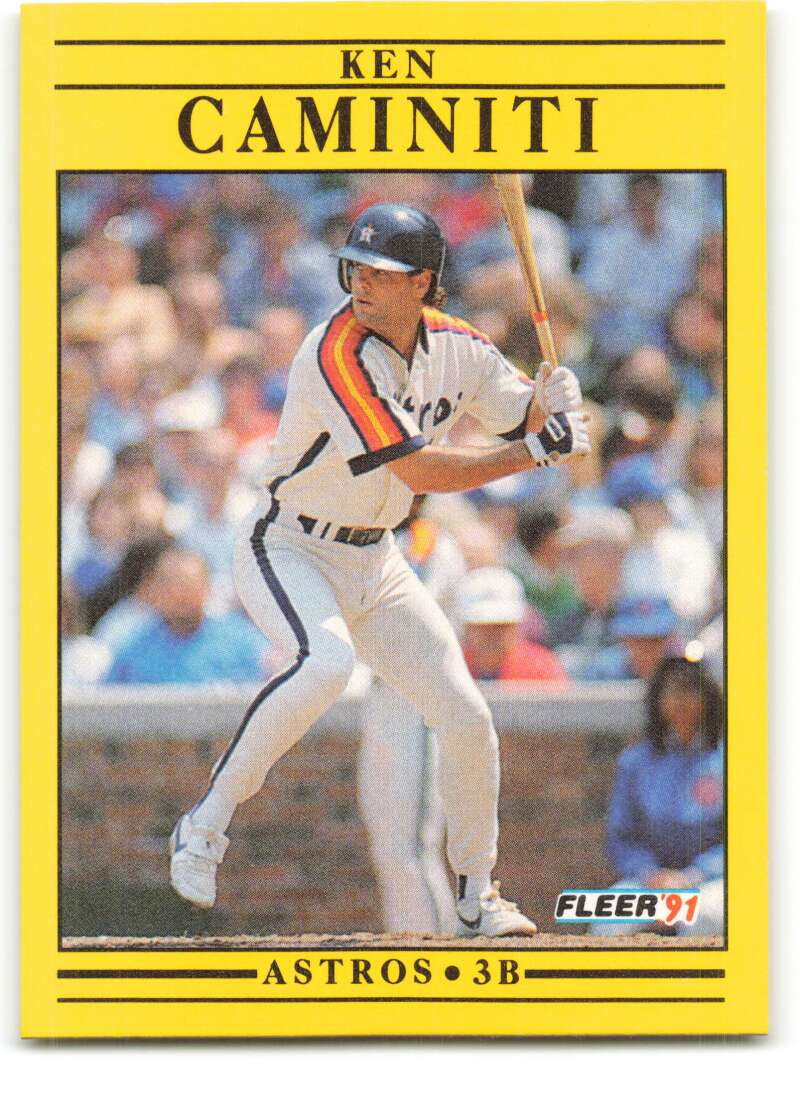 1991 Fleer Baseball #500 Ken Caminiti UER Houston Astros Image 1