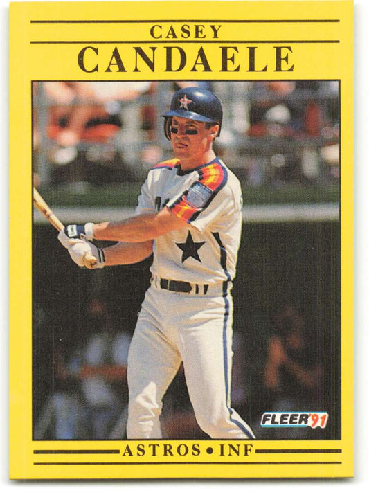 1991 Fleer Baseball #501 Casey Candaele  Houston Astros  Image 1