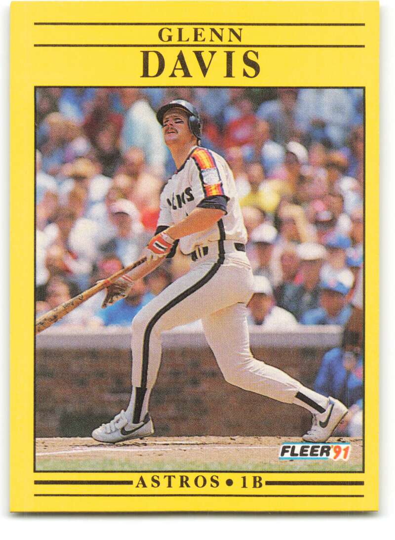 1991 Fleer Baseball #505 Glenn Davis Houston Astros Image 1