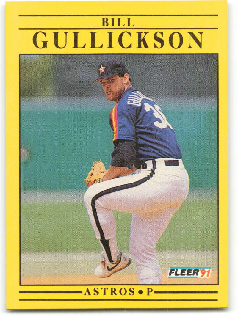 1991 Fleer Baseball #508 Bill Gullickson Houston Astros Image 1