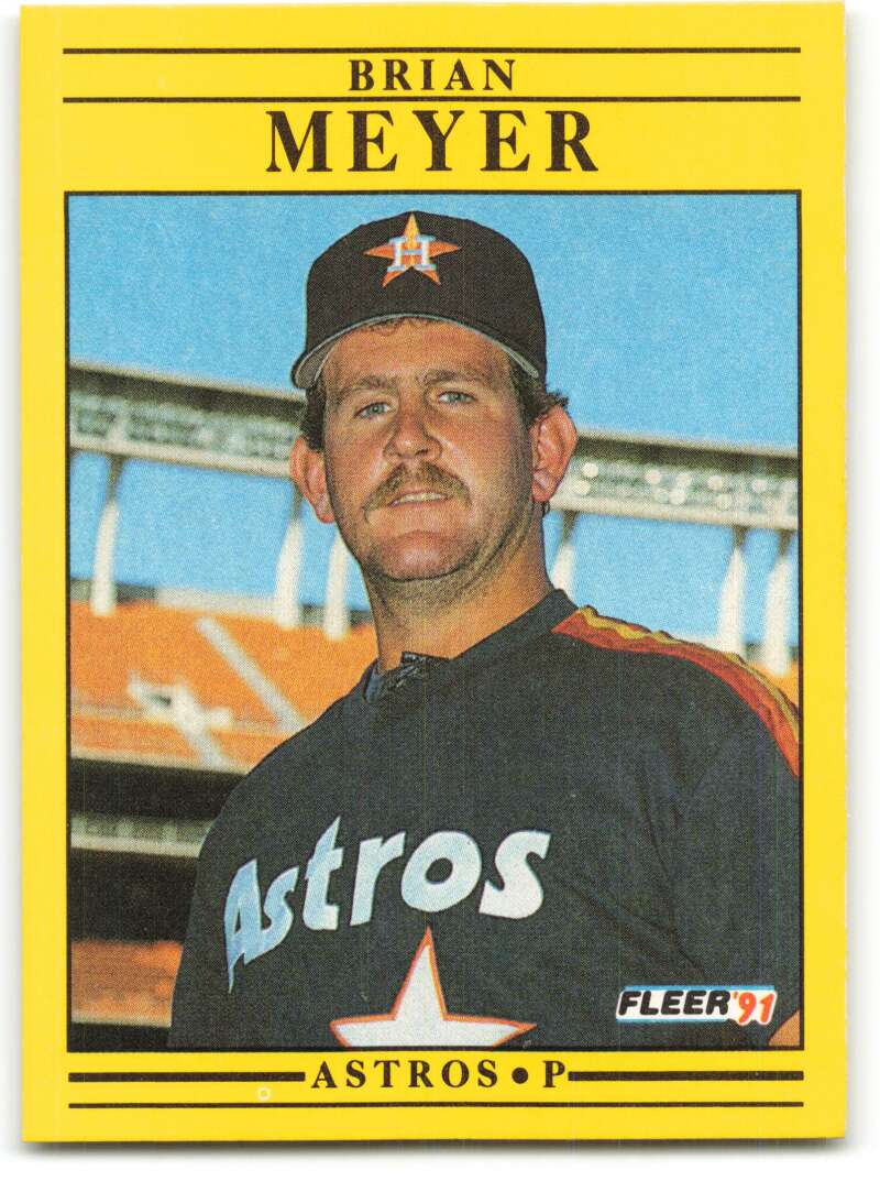 1991 Fleer Baseball #510 Brian Meyer Houston Astros Image 1