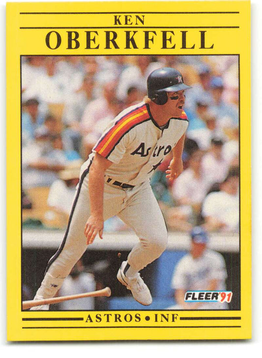 1991 Fleer Baseball #511 Ken Oberkfell  Houston Astros  Image 1