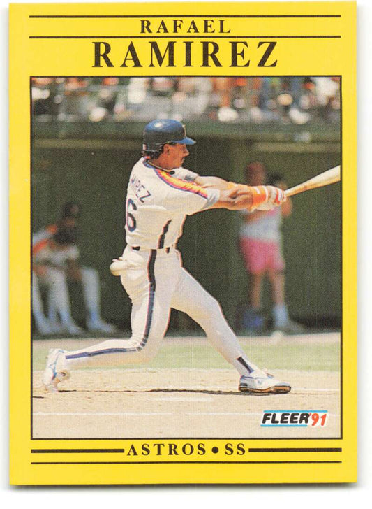 1991 Fleer Baseball #513 Rafael Ramirez  Houston Astros  Image 1