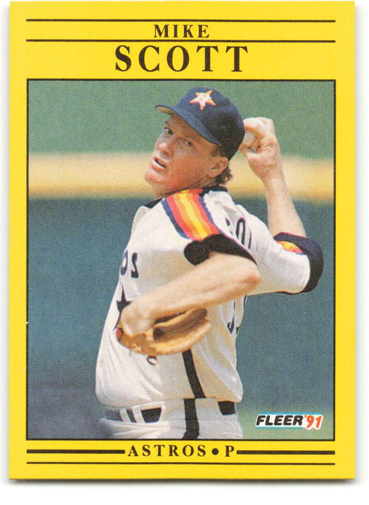 1991 Fleer Baseball #515 Mike Scott  Houston Astros  Image 1