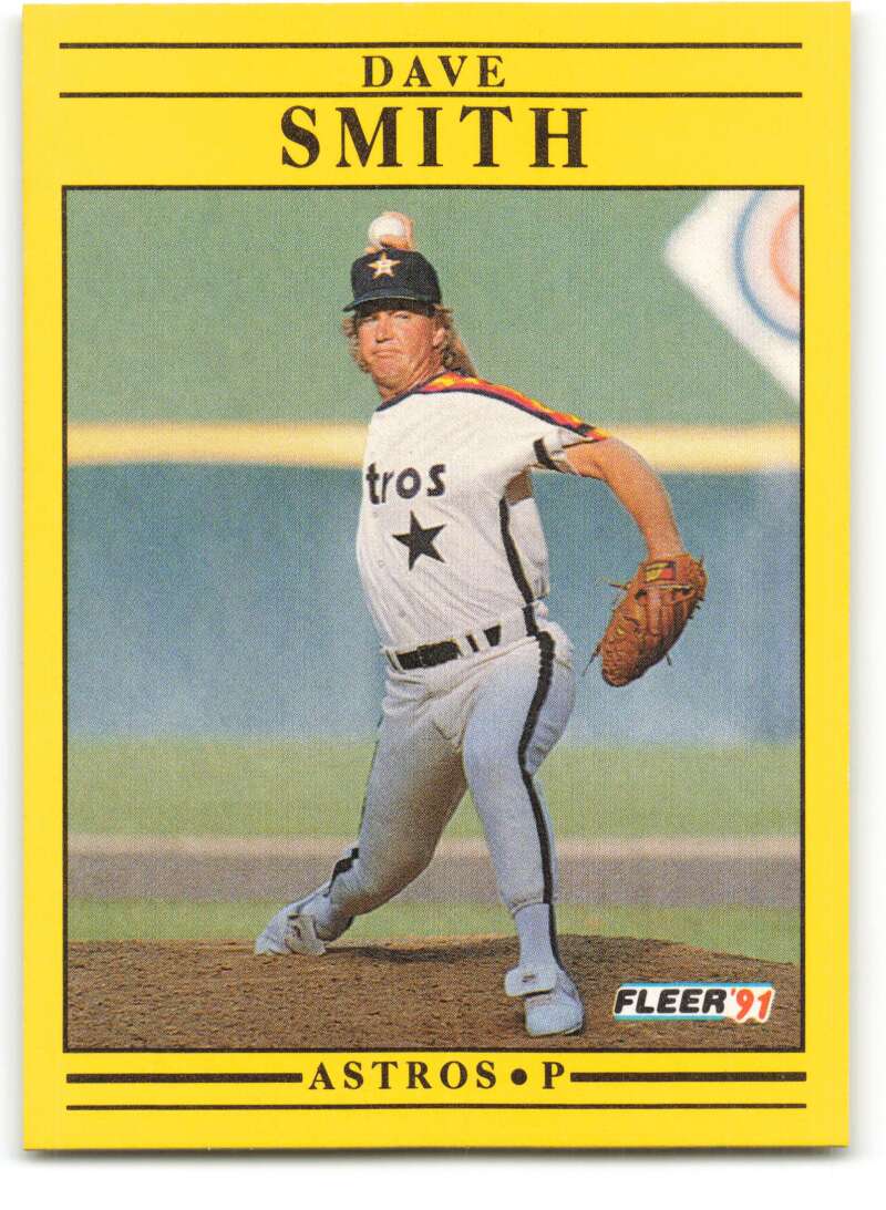 1991 Fleer Baseball #517 Dave Smith Houston Astros Image 1