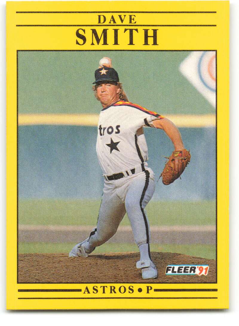 1991 Fleer Baseball #517 Dave Smith  Houston Astros  Image 1