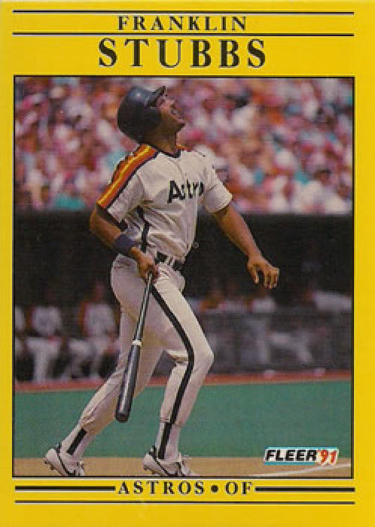 1991 Fleer Baseball #518 Franklin Stubbs  Houston Astros  Image 1