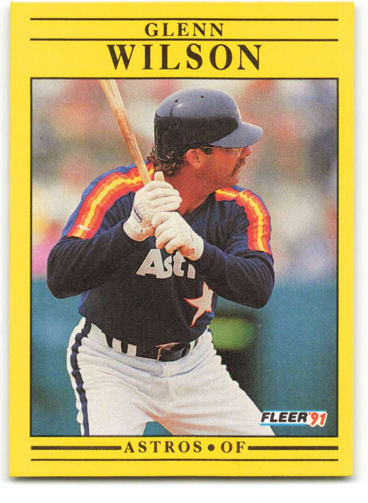 1991 Fleer Baseball #519 Glenn Wilson  Houston Astros  Image 1