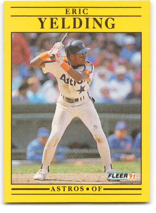 1991 Fleer Baseball #520 Eric Yelding UER  Houston Astros  Image 1