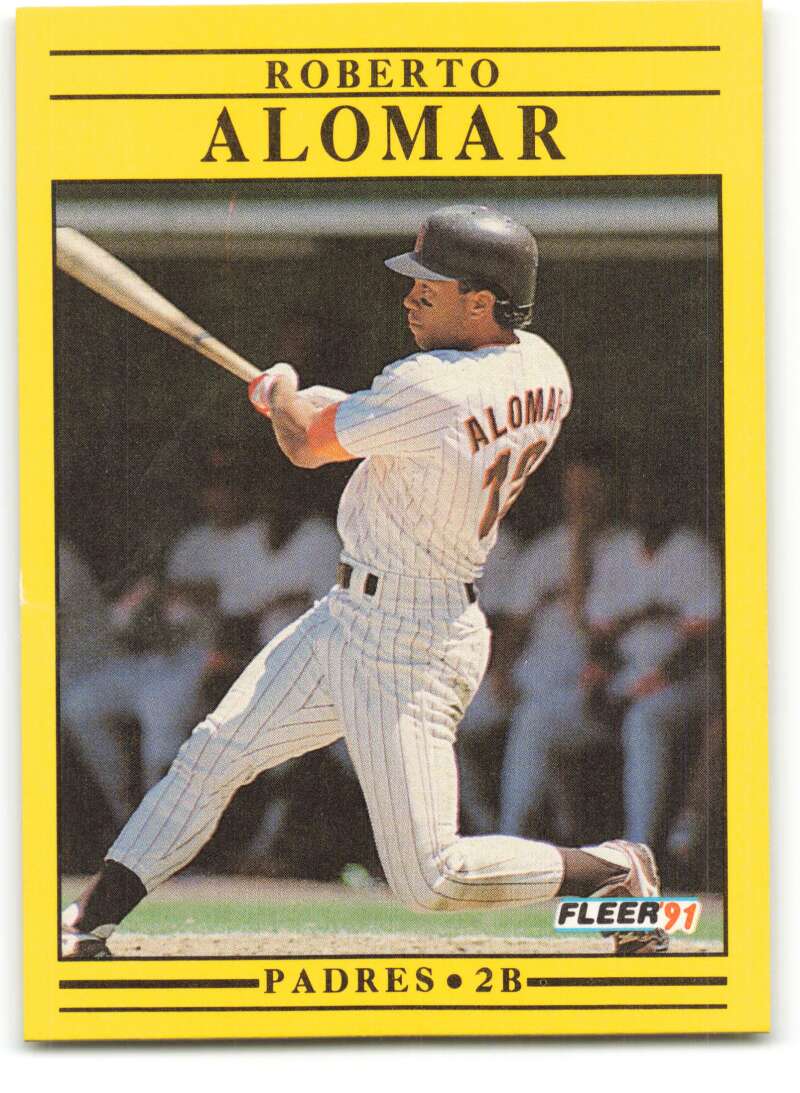 1991 Fleer Baseball #523 Roberto Alomar San Diego Padres Image 1