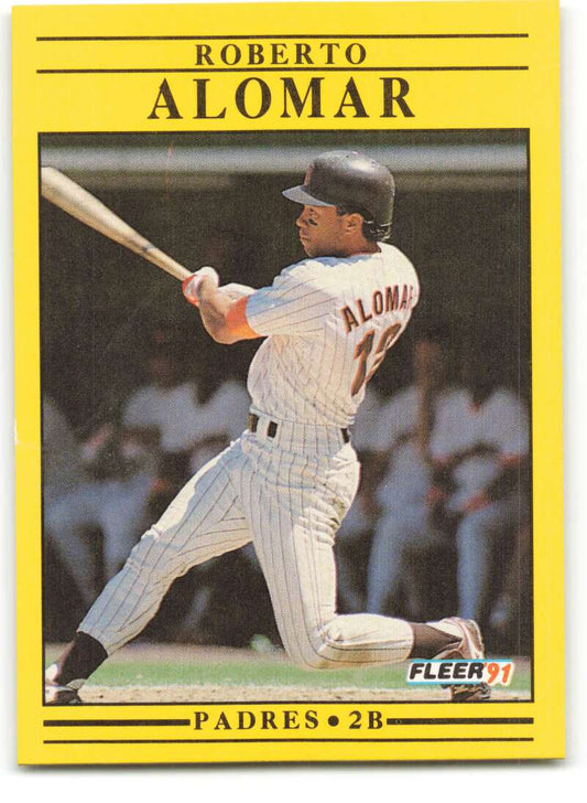 1991 Fleer Baseball #523 Roberto Alomar  San Diego Padres  Image 1