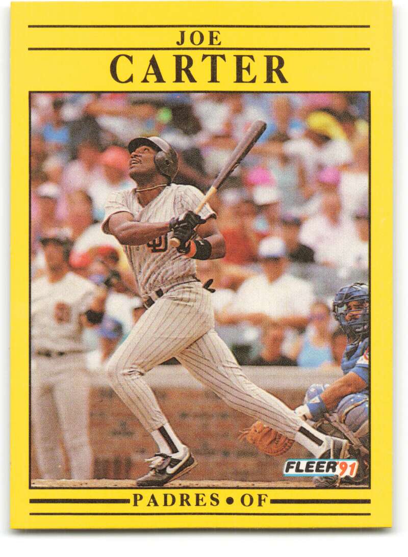 1991 Fleer Baseball #525 Joe Carter San Diego Padres Image 1