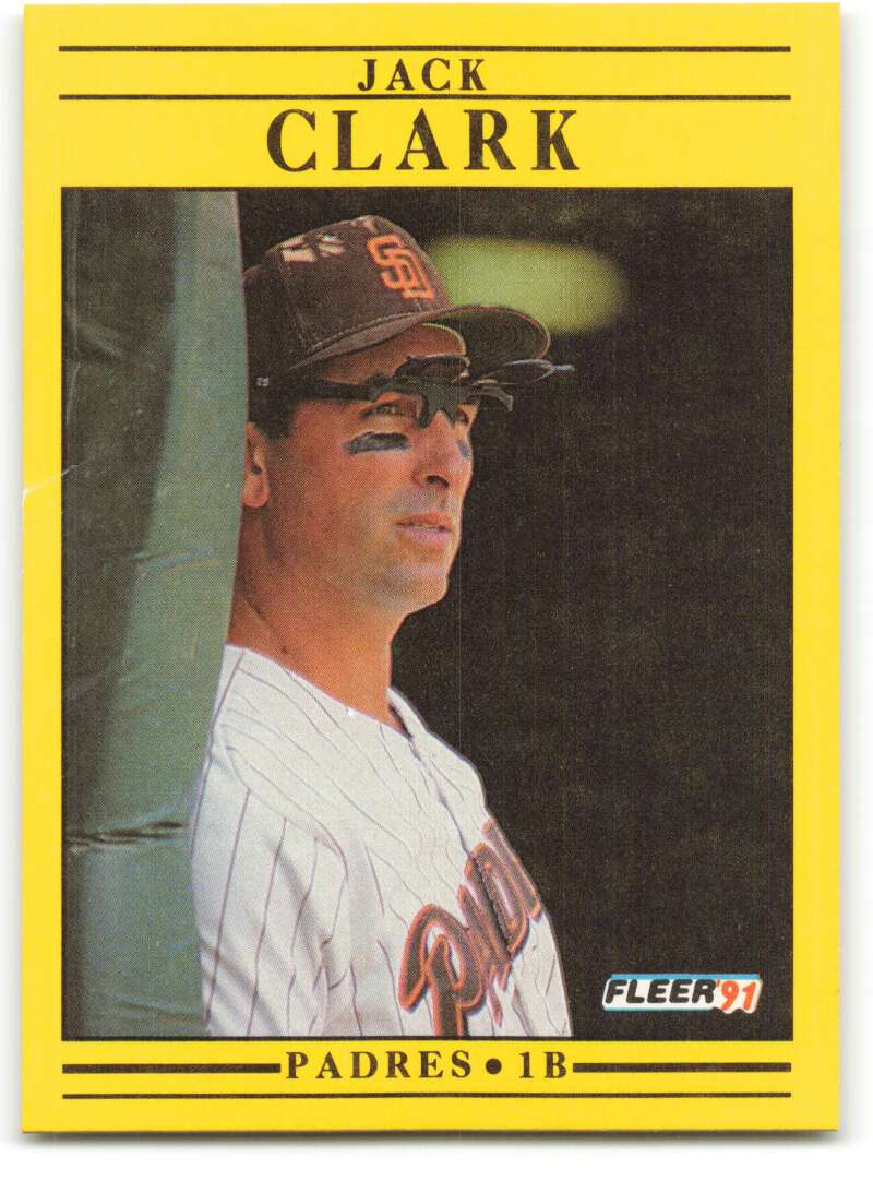 1991 Fleer Baseball #526 Jack Clark San Diego Padres Image 1