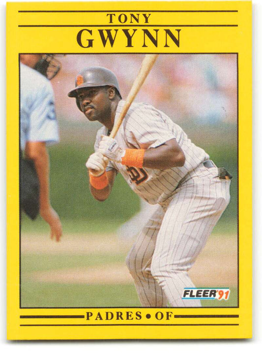 1991 Fleer Baseball #529 Tony Gwynn  San Diego Padres  Image 1