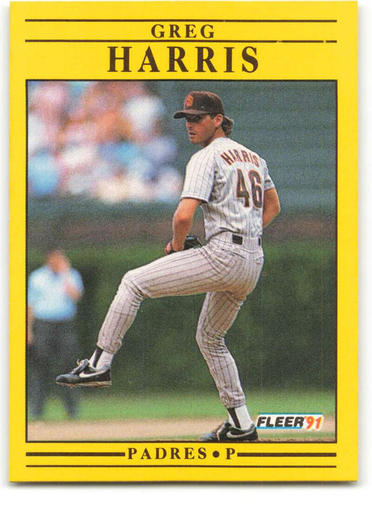 1991 Fleer Baseball #531 Greg Harris  San Diego Padres  Image 1