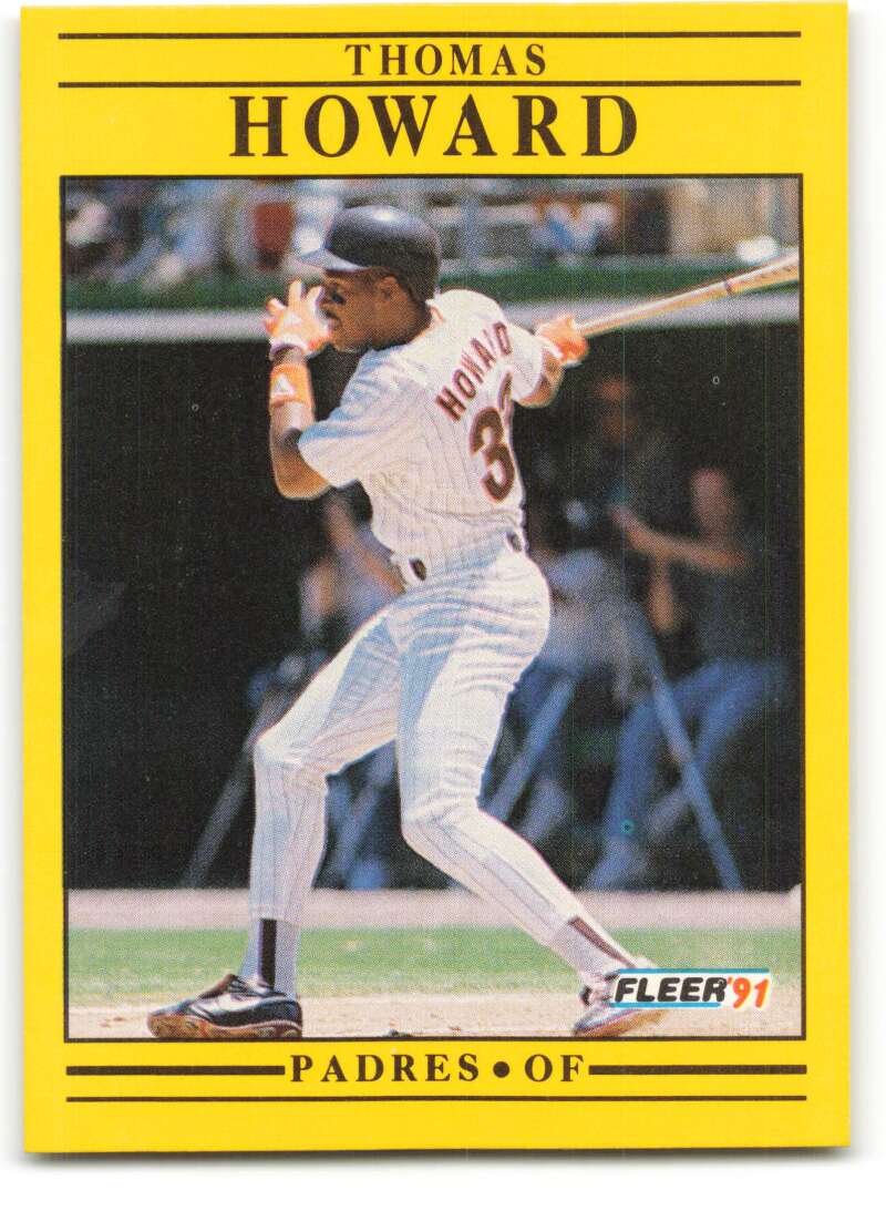 1991 Fleer Baseball #532 Thomas Howard San Diego Padres Image 1