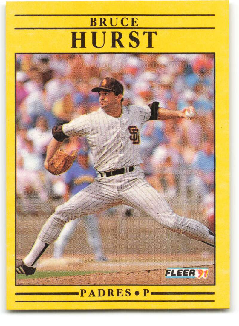 1991 Fleer Baseball #533 Bruce Hurst San Diego Padres Image 1