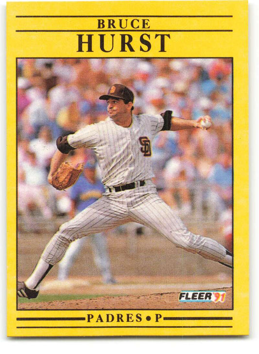 1991 Fleer Baseball #533 Bruce Hurst  San Diego Padres  Image 1