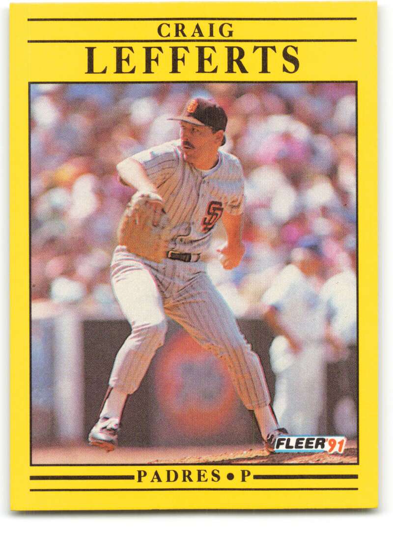 1991 Fleer Baseball #534 Craig Lefferts San Diego Padres Image 1