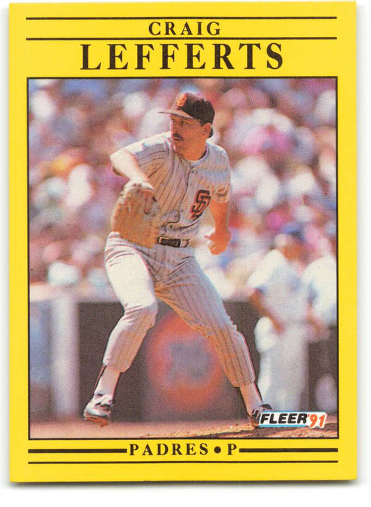 1991 Fleer Baseball #534 Craig Lefferts  San Diego Padres  Image 1
