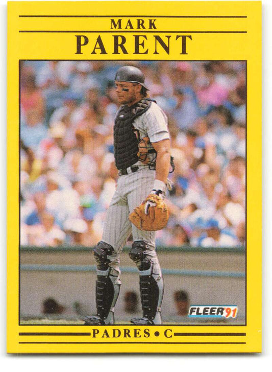 1991 Fleer Baseball #538 Mark Parent  San Diego Padres  Image 1