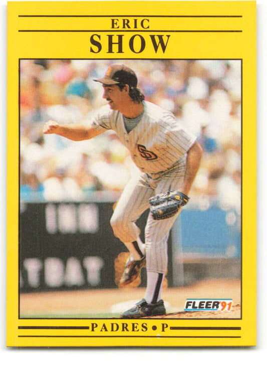 1991 Fleer Baseball #544 Eric Show  San Diego Padres  Image 1