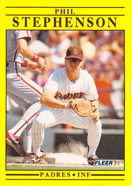 1991 Fleer Baseball #545 Phil Stephenson  San Diego Padres  Image 1