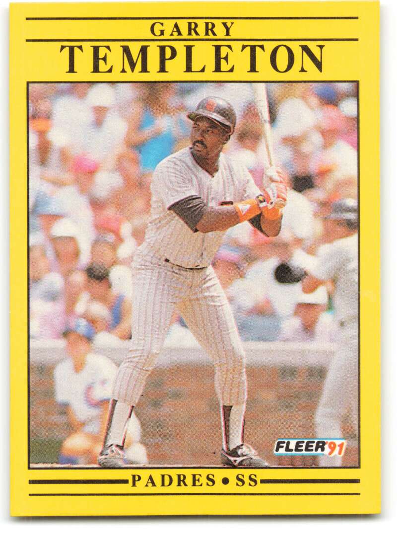 1991 Fleer Baseball #546 Garry Templeton UER San Diego Padres Image 1