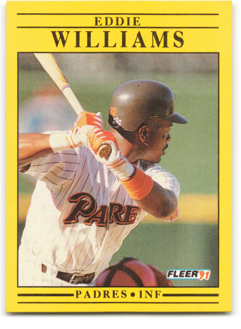 1991 Fleer Baseball #548 Eddie Williams San Diego Padres Image 1