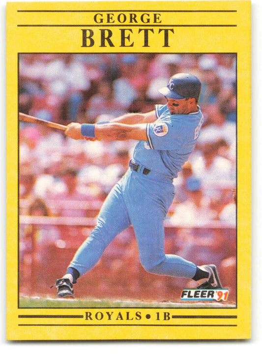 1991 Fleer Baseball #552 George Brett  Kansas City Royals  Image 1