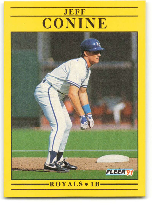 1991 Fleer Baseball #553 Jeff Conine  RC Rookie Kansas City Royals  Image 1