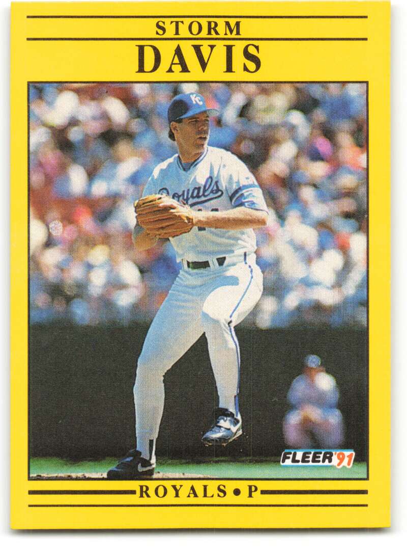 1991 Fleer Baseball #556 Storm Davis Kansas City Royals Image 1