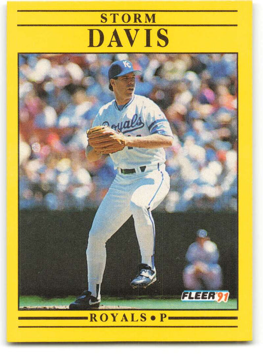 1991 Fleer Baseball #556 Storm Davis  Kansas City Royals  Image 1