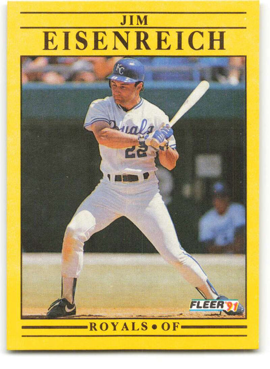 1991 Fleer Baseball #557 Jim Eisenreich  Kansas City Royals  Image 1