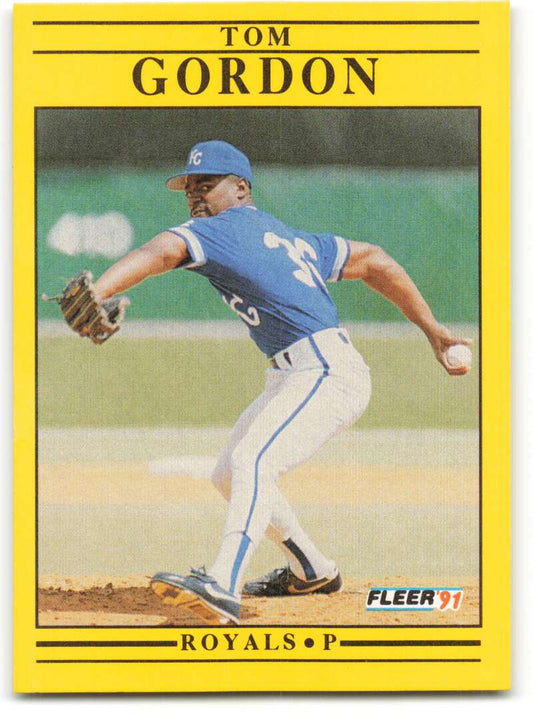 1991 Fleer Baseball #559 Tom Gordon  Kansas City Royals  Image 1