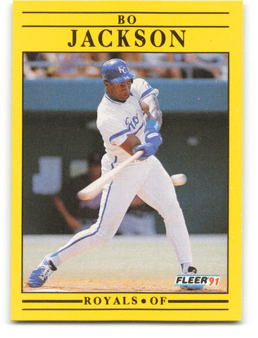 1991 Fleer Baseball #561 Bo Jackson  Kansas City Royals  Image 1