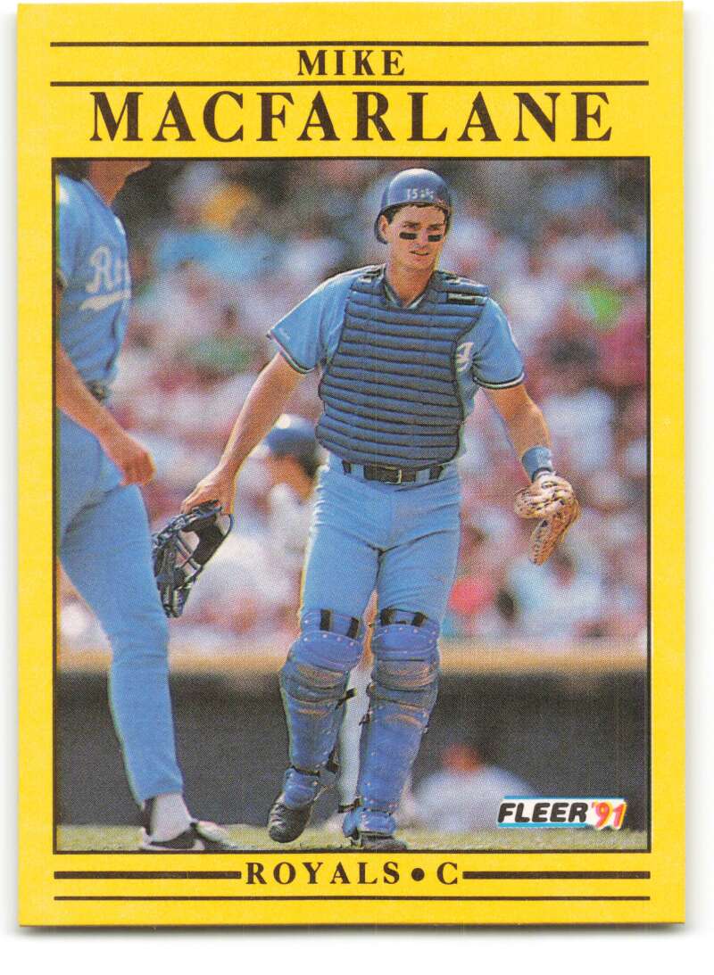 1991 Fleer Baseball #562 Mike Macfarlane Kansas City Royals Image 1