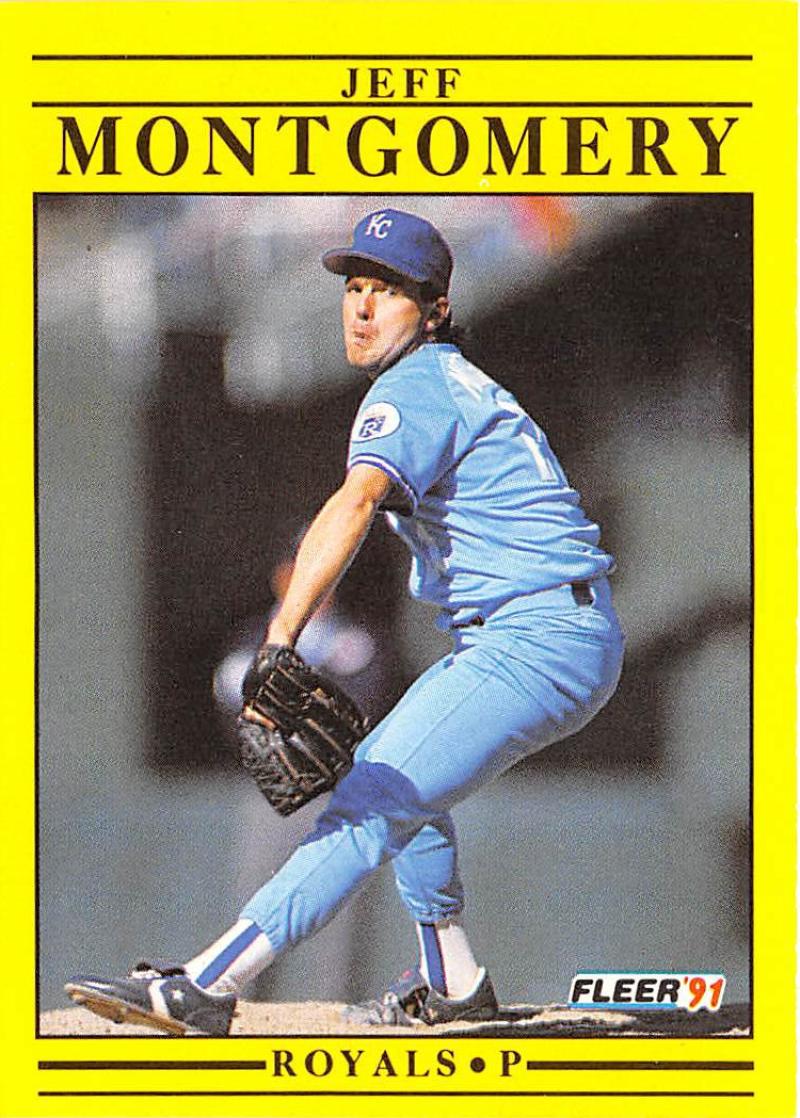 1991 Fleer Baseball #564 Jeff Montgomery Kansas City Royals Image 1