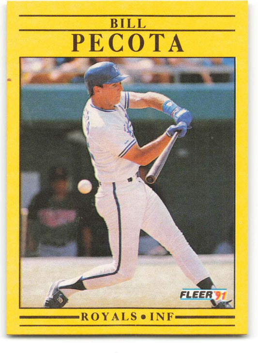 1991 Fleer Baseball #565 Bill Pecota  Kansas City Royals  Image 1