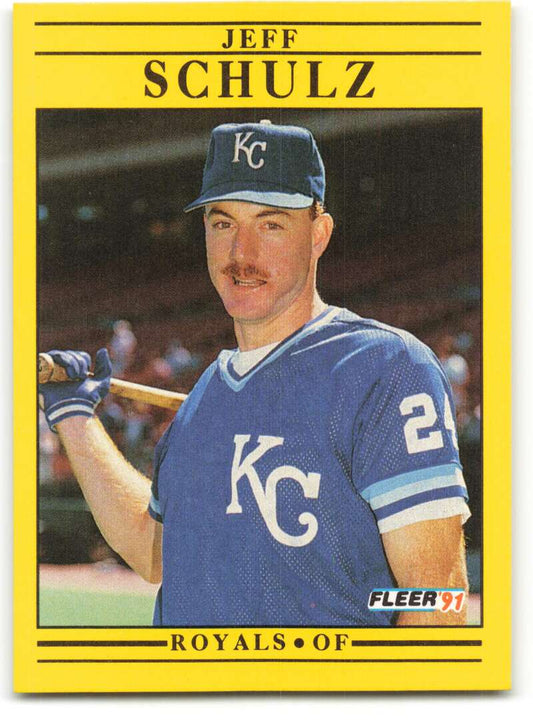 1991 Fleer Baseball #568 Jeff Schulz  RC Rookie Kansas City Royals  Image 1