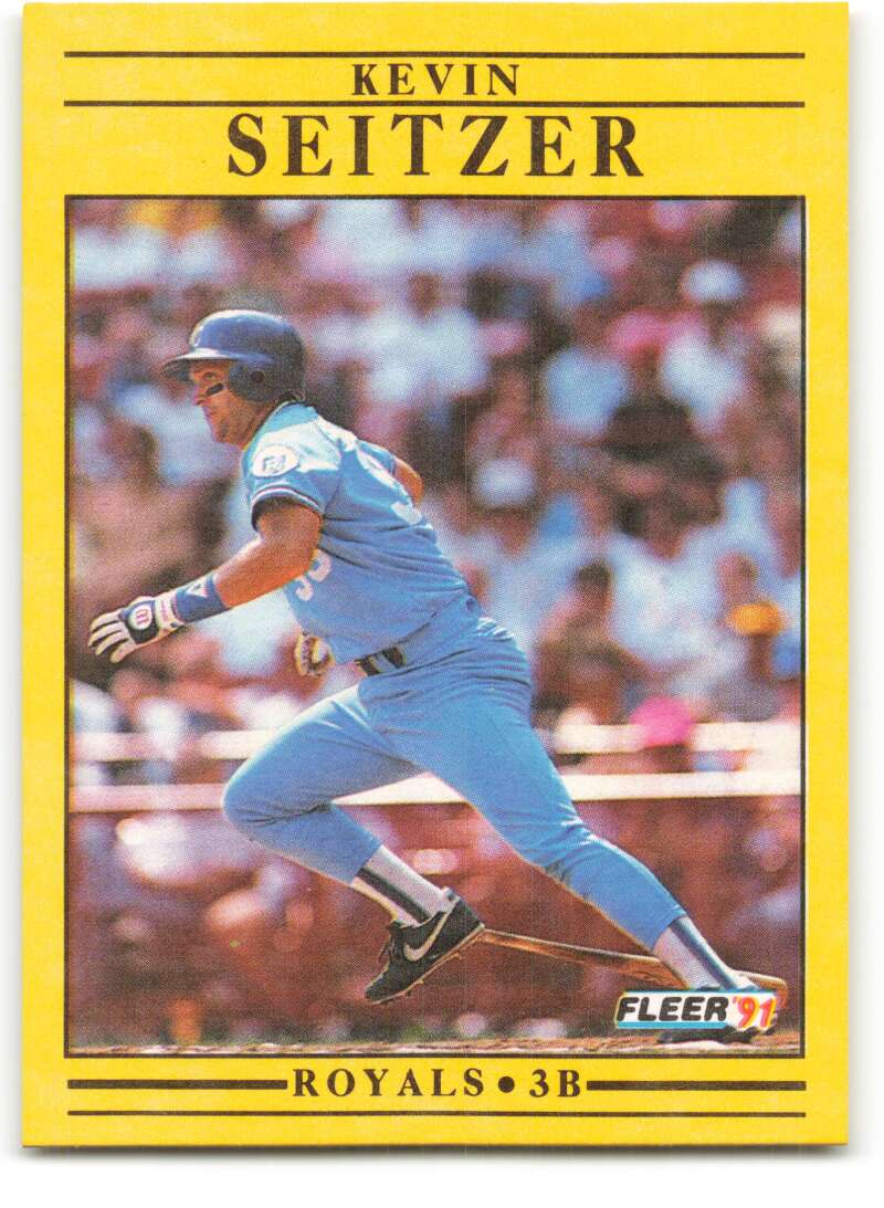 1991 Fleer Baseball #569 Kevin Seitzer Kansas City Royals Image 1