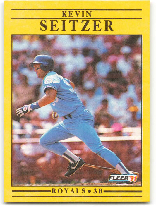 1991 Fleer Baseball #569 Kevin Seitzer  Kansas City Royals  Image 1