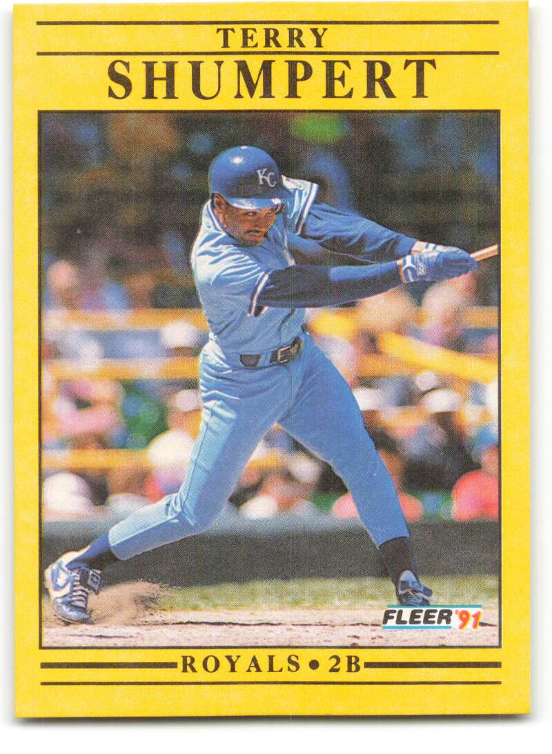1991 Fleer Baseball #570 Terry Shumpert Kansas City Royals Image 1