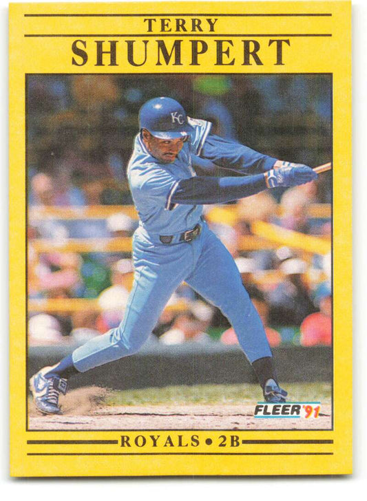 1991 Fleer Baseball #570 Terry Shumpert  Kansas City Royals  Image 1